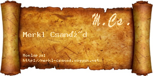 Merkl Csanád névjegykártya