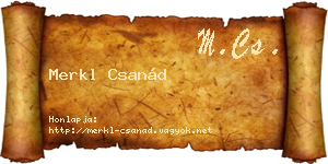 Merkl Csanád névjegykártya